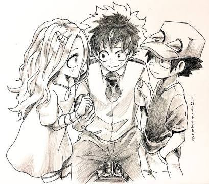 destinystyleanime:Just some random pics of Big Brother Midoriya, his baby sister Eri and her best fr