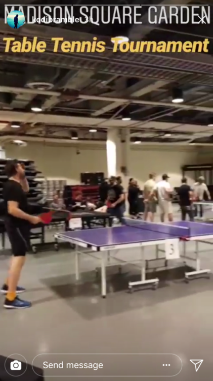 plaidshirtsandheadscarves:Guys, Harry set up and entire Table Tennis Tournament, with multiple table