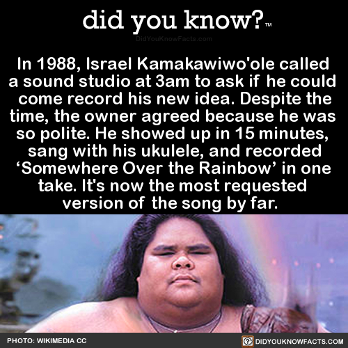 did-you-know:  In 1988, Israel Kamakawiwo'ole adult photos
