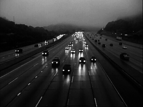 Los Angeles highway - B&amp;W still from “Los” (2000)The California Trilogy