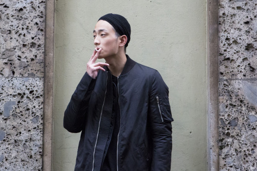 koreanmodel:  Streetstyle: Park Sungjin in Milan