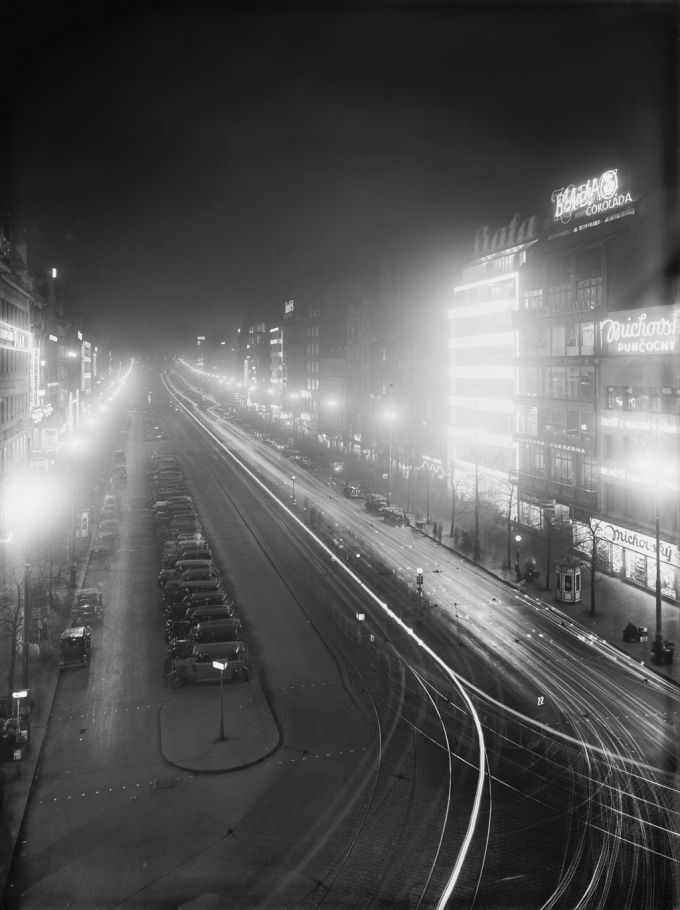 lostandfoundinprague:  Prague by Jaroslav Bruner-Dvořák (Wenceslas Square, 1934)