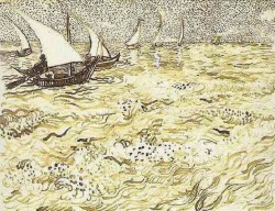 vincentvangogh-art: A Fishing Boat at Sea,