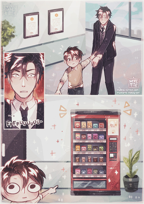 myetie:  How Taemin (JuminxMC Son) and Jae Keun (Jaehee’s Son) first met!Lots of you have been requesting more of these two :D ! Took a little break from commissions to color this in ^o^  ((++ Bring-Your-Kid-to-Work-Day is a thing in C&R now)) 