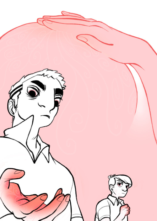 Kyouhaba week day 2: Jealousy/touchMy computer crashed while I was drawing so I’m terribly lat