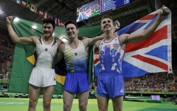 boyzoo:  Arthur Mariano, Diego Hypólito, Max Whitlock at Rio Olympics 2016