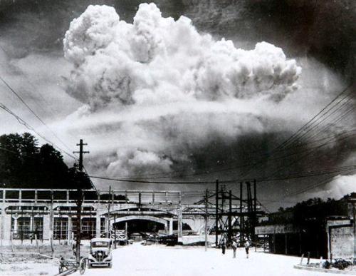 historicaltimes:The moment of detonation at Nagasaki August 9, 1945… via reddit
