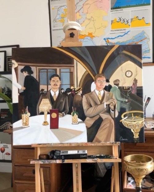 The Golden Boys Oil On Linnen 24k Goldfoil The Great Gatsby Inspired . . . . #art #artist #artistsoninstagram