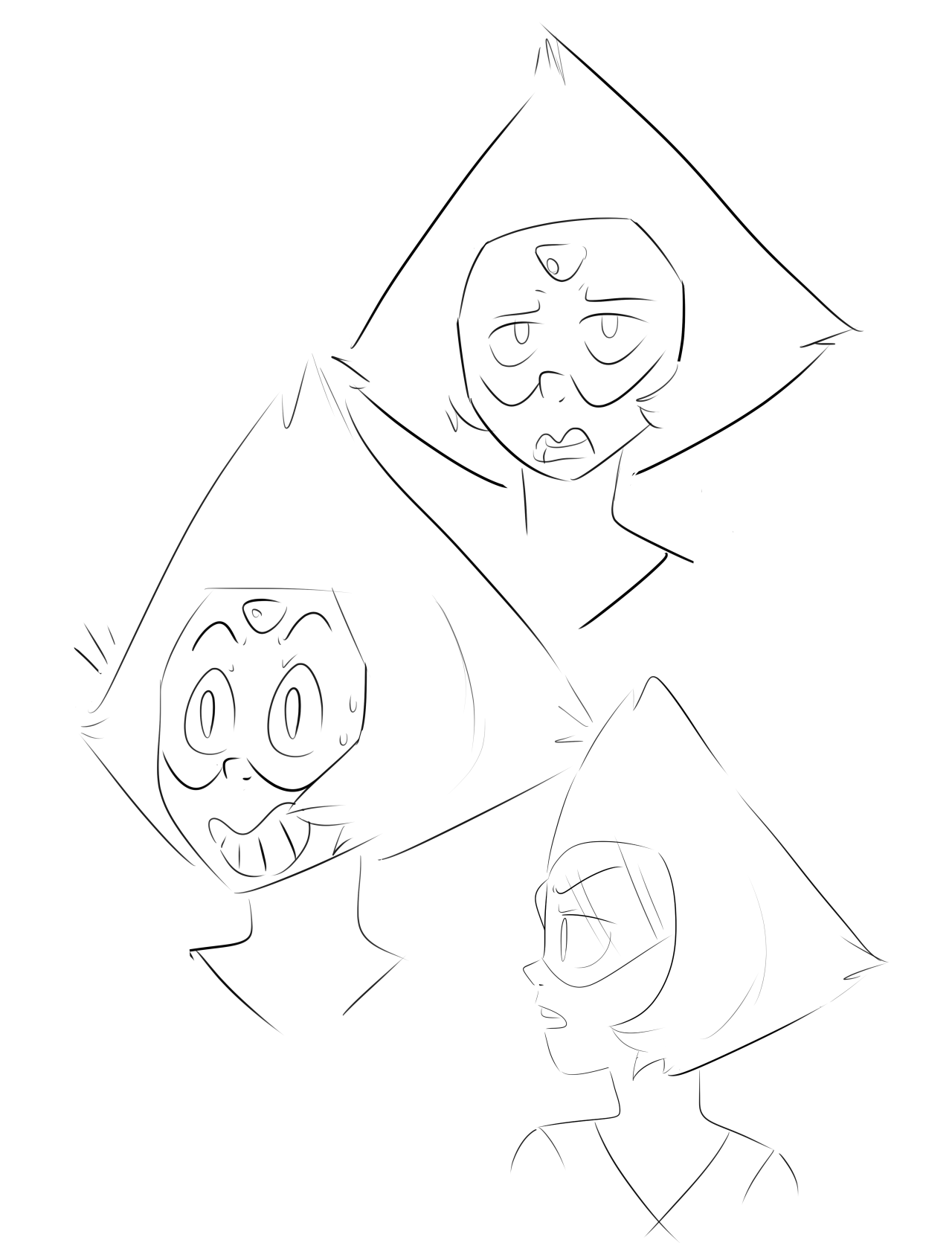 peanutbutternjade:  Peridot sketches from last night. 