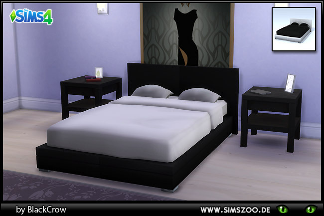 Blackys Sims 4 Zoo ‘simple And Clean Bed By Blackcrow New Mesh