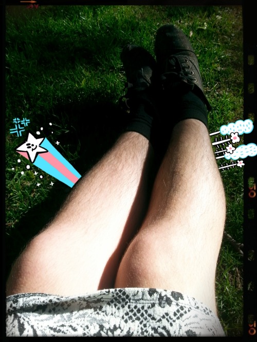 outerspacecake: this is a photo of my legs I snapped while outside a couple weeks ago because I felt