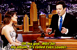 fallontonight:  Lea Michele and Jimmy break down how he made his new album Louder!
