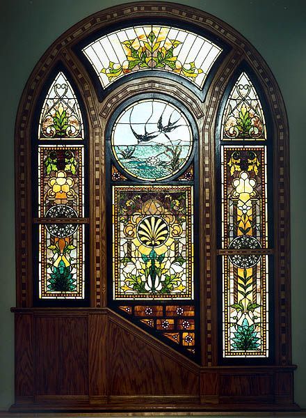 whitedogblog:the-rouge-rose2u:Michigan Stained Glass CensusWindows from the Peck Mansion, Kalamazoo,