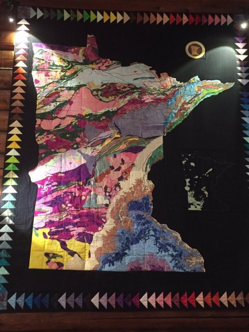 mapsontheweb: Quilted bedrock map of Minnesota at the MN Dept of Natural Resources.