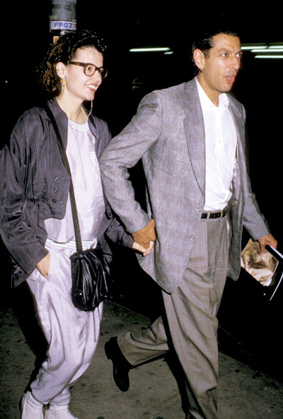 cydoniadreamland: mabellonghetti: Geena Davis and Jeff Goldblum red carpet looks from 1986 to 1990 omg yess 