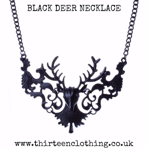 Black Deer Necklace available from Thirteen Clothing with FREE worldwide shippingFacebook   &nb