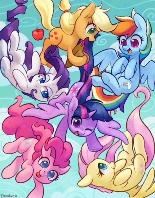 The first time I’ve ever drawn the entire mane six together. &lt;3debuted as a print at Br
