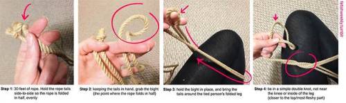 Shibari Tutorial: Leg Wrap♥ Always practice cautious kink! Have your sheers ready in case of 