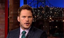 Get to know me: Male celebrity crushes [1/∞]↳ Chris Pratt“The only way physical comedy works is if you don’t see it coming. And the harder the fall, the funnier it is. You have to really take some shots, and I’ve walked away with some bumps