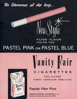 vintagegal:  Vanity Fair cigarette ad c. 1950s 