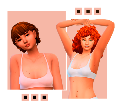 immortalysasims: Nua Beauty Marks  full body moles  found in face details black and brown 