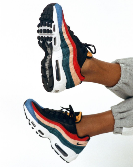 saintlaurentlove: The women’s Nike Air Max 95 Premium ‘Black/Dark Cayenne/Rio Teal&rsquo