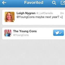 Made my night! =] #youngcons #favorite #twitter