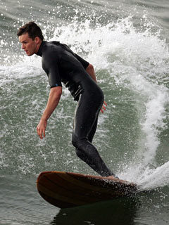 debriefed:  Candid: Austin Nichols surfing and shirtless