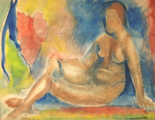 Israel Abramofsky (born in Russia, active in France and US, 1888 - 1975)Reclining Nude