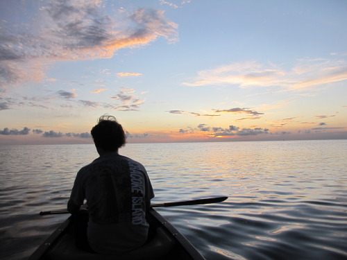 Hatteras Island- Canoeing at Sunset in The Pamlico Sound (taken 8/18/2011) Photo Of The Day 1/3/2014