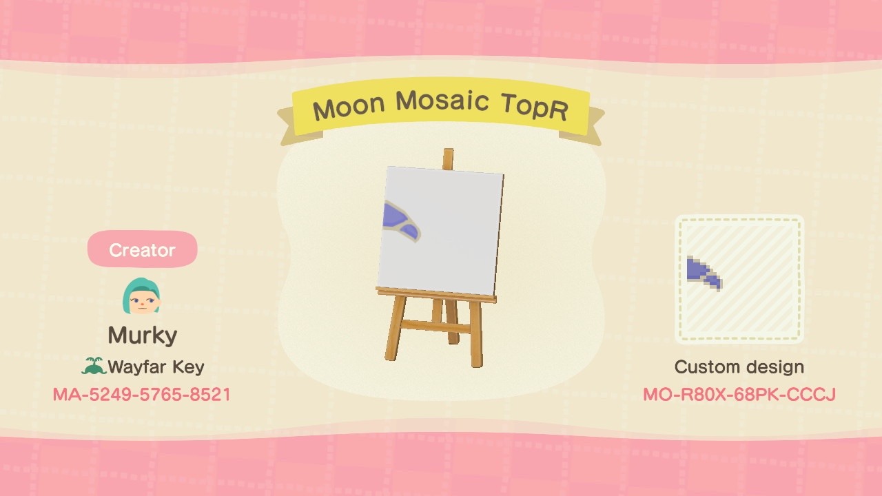 silver-tongues-blog:island-musings:Codes for my moon and paw print mosaics that were