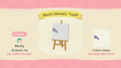 silver-tongues-blog:island-musings:Codes for my moon and paw print mosaics that were