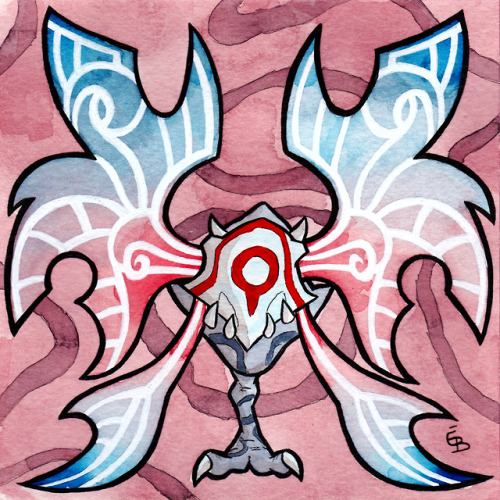 Inktober Day 10 - PatternA Midnight Foulfeather from Oninaki. I thought this fallen matched today&rs