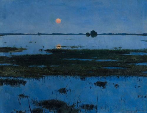 peaceinthestorm: Józef Rapacki (1871-1929, Polish) ~ Wieczór (Moczary), 1891[Source: Muzeum Pałac w 