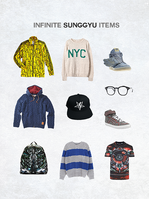  Infinite Clothing Items: Sunggyu inspired by ©       