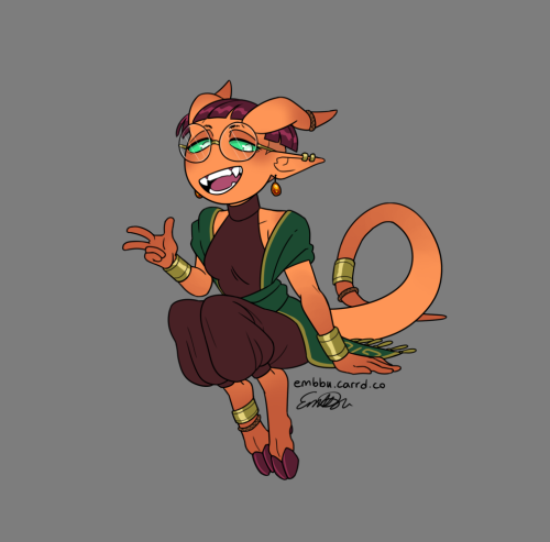 8th day of OC-tober!Varpu is a tiefling with no care in the world. She’s here just to have a g