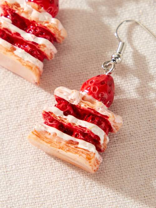 peachblushparlour:Strawberry Cake Drop Earrings