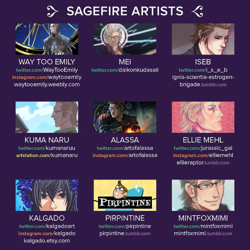 We’re delighted to announce our list of contributors for the Sagefire zine!!!