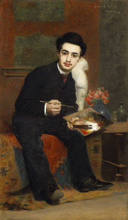 beyond-the-pale:Henri Rachou - Portrait of Henri de Toulouse-Lautrec, 1883