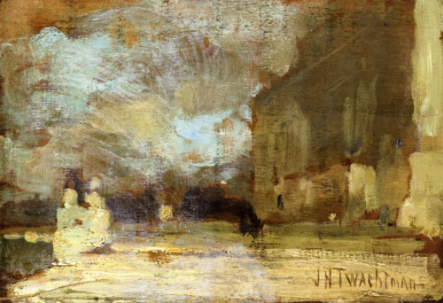 The Quai, Venice, 1885, John Henry TwachtmanMedium: oil,panel