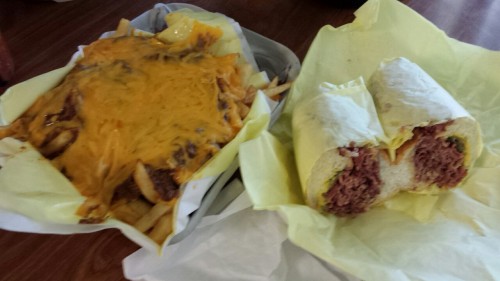 rickrakon: Immense chili cheese fries and Pastrami sandwich from The Hat. I missed this place…