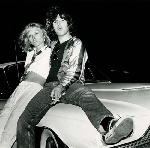 your-hair-is-beautiful:  Debbie and Clem in front of CBGB’s c.’75,’76 Photography by Chris Stein 