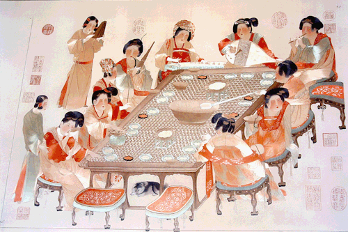 dressesofchina: Cartoon drawings of Tang-dynasty paintings and figurines by 焦响乐