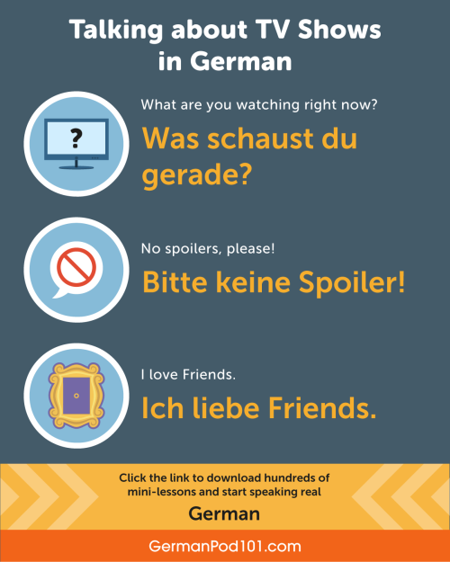 Let’s talk about TV Shows in #German!  PS: Learn German with the best FREE online resources, j