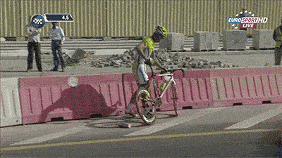 cyclocosm:  Sagan gave us the first bike throw of the 2014 season yesterday. It’s