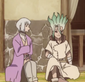 *thinks About How Gen Is Always Next To Senku Bc He Wants To Win Him Over And He Wants Senku To Like