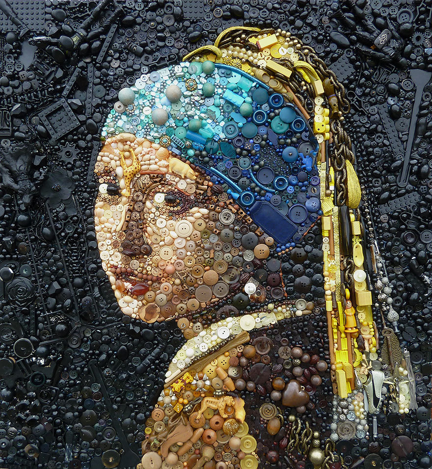bedenehapsedilenruhlar:  Jane Perkins uses recycled materials to create portraits