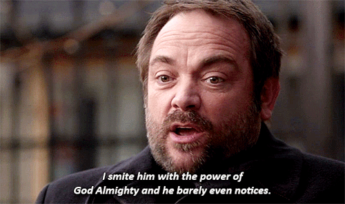 becauseofthebowties: SPN deleted scenes → 11.15 - Beyond the Mat↳ Crowley has an existential cr