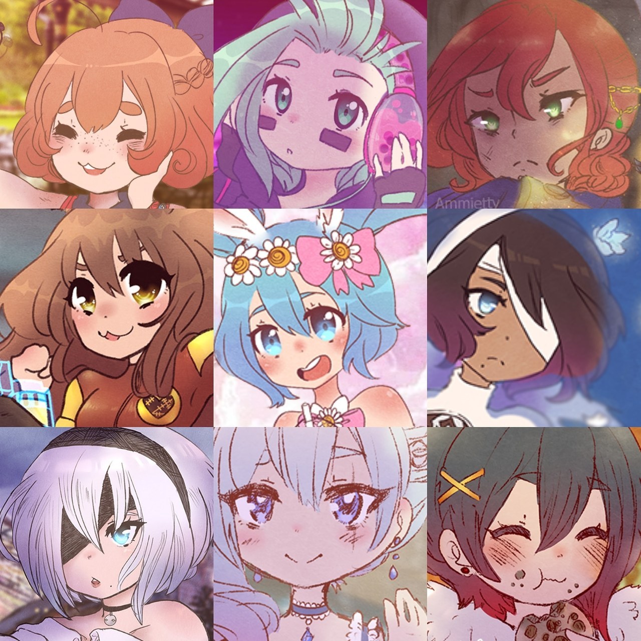 ammietty:  I did a #faceyourart challenge on instagram so I’m posting it here too! Here’s to improving more ♡