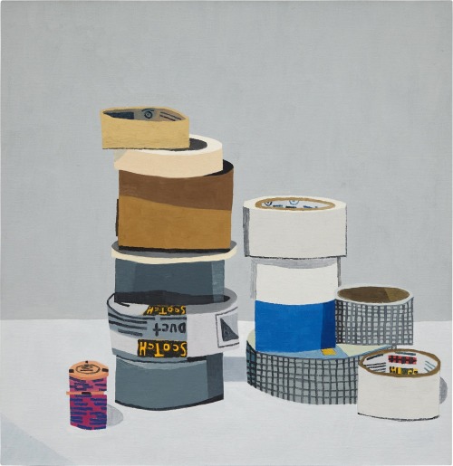 thunderstruck9:Jonas Wood (American, b. 1977), Tape Still Life, 2008. Oil on linen, 27.5 x 26.75 in.